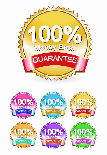 free vector Money Back Guarantee Label Vector Set
